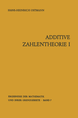 Additive Zahlentheorie von Ostmann,  Hans-H.