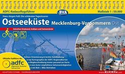 ADFC-Radausflugsführer Ostseeküste Mecklenburg-Vorpommern Ost 1:50.000 praktische Spiralbindung, reiß- und wetterfest, GPS-Tracks Download von Fuss,  Hans J