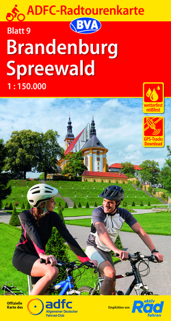 ADFC-Radtourenkarte 9 Brandenburg Spreewald 1:150.000, reiß- und wetterfest, E-Bike geeignet, GPS-Tracks Download