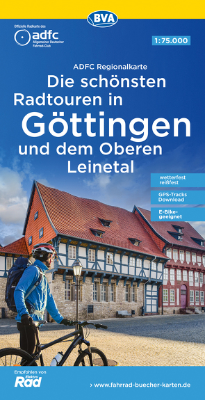 ADFC-Regionalkarte Die schönsten Radtouren in Göttingen und dem Oberen Leinetal, mit Tagestourenvorschlägen, 1:75.000, reiß- und wetterfest, E-Bike-geeignet, GPS-Tracks Download