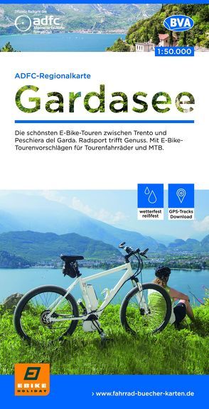 ADFC-Regionalkarte Gardasee, 1:50.000, reiß- und wetterfest, GPS-Tracks Download