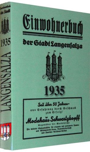 Adreßbuch /Einwohnerbuch der Stadt Langensalza 1935 von Rockstuhl,  Harald