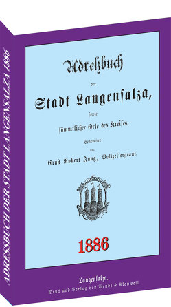 Adreßbuch / Einwohnerbuch der Stadt Langensalza 1886 von Rockstuhl,  Harald