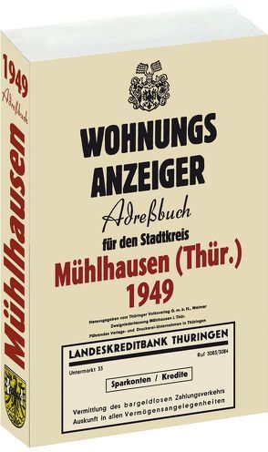 Adressbuch Einwohnerbuch der Stadt Mühlhausen in Thüringen 1949 von Rockstuhl,  Harald