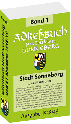 Adreßbuch der Stadt SONNEBERG 1948/49 und 51 Kreisorte von Rockstuhl,  Harald