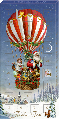 Adventskalender-Schokolade – Weihnachtsballon – Frohes Fest von Behr,  Barbara