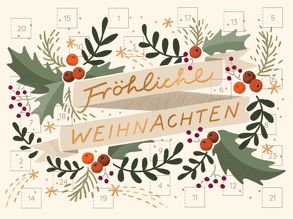 Adventskalender zum Verschicken (DIN A6) mit 24 Türchen und Kuvert WWS von Vigh,  Inka