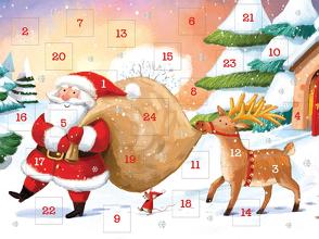 Adventskalender zum Verschicken für Kinder (DIN A6) mit 24 Türchen und Kuvert WWS von Jatkowska,  Ag