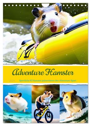 Adventure Hamster – Sportliche KI Hamster präsentieren den Abenteuer-Sport (Wandkalender 2024 DIN A4 hoch), CALVENDO Monatskalender von Schimak,  Fred