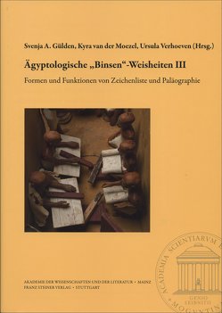 Ägyptologische „Binsen“-Weisheiten III. Formen und Funktionen von Zeichenliste und Paläographie von Gülden,  Svenja A, Moezel,  Kyra van der, Verhoeven,  Ursula