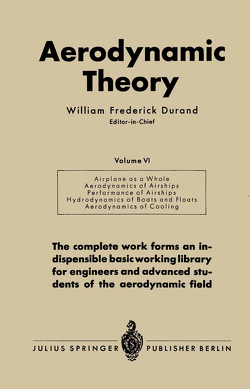 Aerodynamic Theory von Durand,  William Frederick