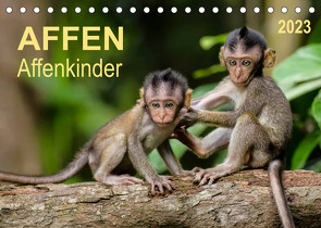 Affen – Affenkinder (Tischkalender 2023 DIN A5 quer) von Roder,  Peter