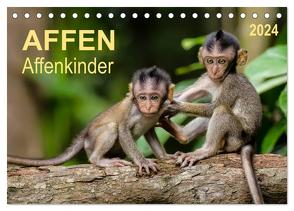 Affen – Affenkinder (Tischkalender 2024 DIN A5 quer), CALVENDO Monatskalender von Roder,  Peter