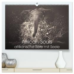 African Souls – afrikanische Tiere mit Seele (hochwertiger Premium Wandkalender 2024 DIN A2 quer), Kunstdruck in Hochglanz von Kulpa,  Manuela