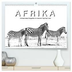 AFRIKA – Schwarz-weiss Fotografien im modernen „High Key“ Look (hochwertiger Premium Wandkalender 2024 DIN A2 quer), Kunstdruck in Hochglanz von Styppa,  Robert