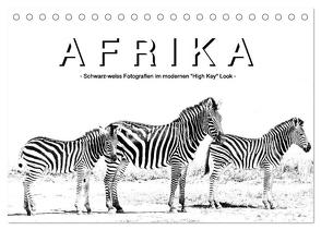 AFRIKA – Schwarz-weiss Fotografien im modernen „High Key“ Look (Tischkalender 2024 DIN A5 quer), CALVENDO Monatskalender von Styppa,  Robert