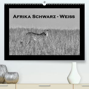 Afrika Schwarz – Weiss (Premium, hochwertiger DIN A2 Wandkalender 2022, Kunstdruck in Hochglanz) von Stern,  Angelika