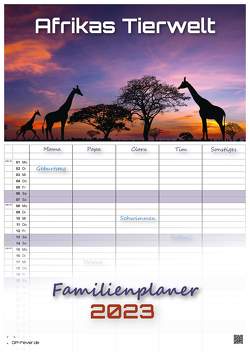 Afrikas Tierwelt – Der Tierkalender – 2023 – Kalender DIN A3 – (Familienplaner) von GP-Fever.de