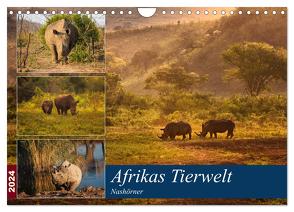 Afrikas Tierwelt: Nashörner (Wandkalender 2024 DIN A4 quer), CALVENDO Monatskalender von Voß & Doris Jachalke,  Michael