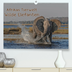 Afrikas Tierwelt – Wilde Elefanten (Premium, hochwertiger DIN A2 Wandkalender 2021, Kunstdruck in Hochglanz) von Voss,  Michael