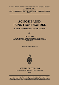 Agnosie und Funktionswandel von Bay,  E.