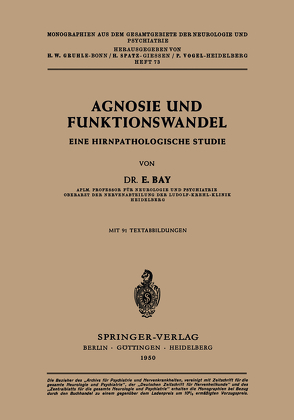 Agnosie und Funktionswandel von Bay,  E.