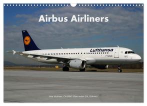 Airbus Airliners (Wandkalender 2024 DIN A3 quer), CALVENDO Monatskalender von Wubben,  Arie