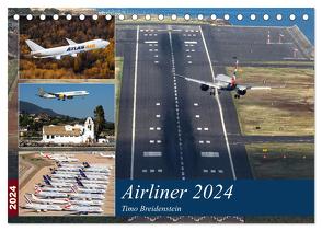 Airliner 2024 (Tischkalender 2024 DIN A5 quer), CALVENDO Monatskalender von Breidenstein,  Timo