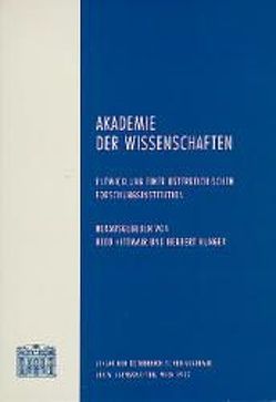 Akademie der Wissenschaften von Hittmair,  Otto, Hunger,  Herbert