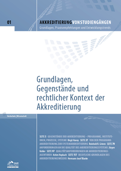 Akkreditierung von Studiengängen – Heft 1 von Blanke,  Hermann-Josef, Grimm,  Reinhold R., Hanny,  Birgit, Hopbach,  Achim, Kohler,  Jürgen