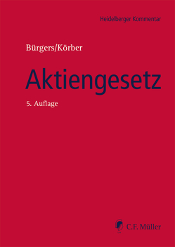 Aktiengesetz von Bürgers,  Tobias, Körber,  Torsten, Lieder,  Jan