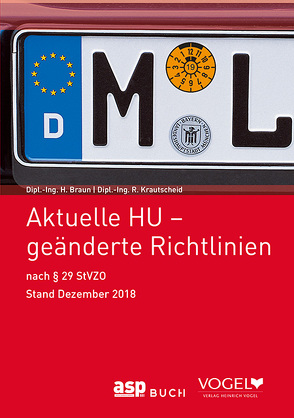 Aktuelle HU – geänderte Richtlinien von Braun,  Dipl.- Ing. H., Krautscheid,  Dipl.-Ing. R.