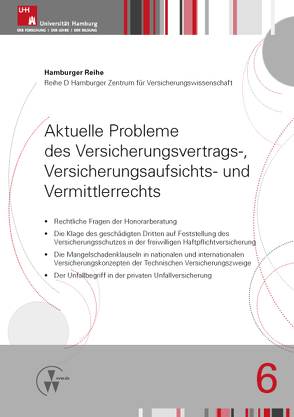 Aktuelle Probleme des Versicherungsvertrags-, Versicherungsaufsichts- und Vermittlerrechts von Drees,  Holger, Koch,  Robert, Nell,  Martin