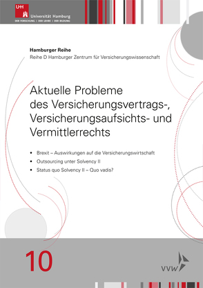 Aktuelle Probleme des Versicherungsvertrags-, Versicherungsaufsichts- und Vermittlerrechts von Koch,  Robert