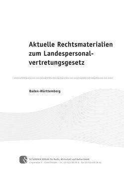 Aktuelle Rechtsmaterialien zum Landespersonalvertretungsgesetz