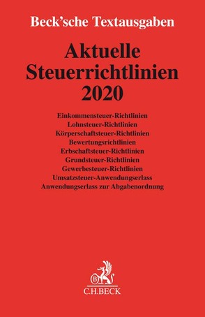 Aktuelle Steuerrichtlinien 2020