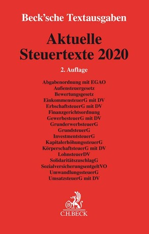 Aktuelle Steuertexte 2020