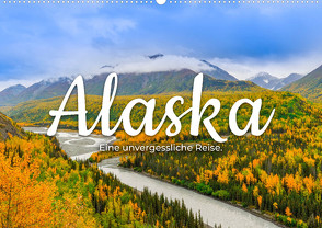 Alaska – Eine unvergessliche Reise. (Wandkalender 2024 DIN A2 quer), CALVENDO Monatskalender von Monkey,  Happy