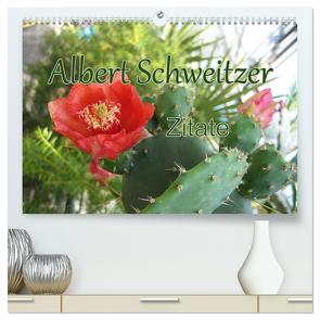 Albert Schweitzer Zitate (hochwertiger Premium Wandkalender 2024 DIN A2 quer), Kunstdruck in Hochglanz von Lindner (Fotos),  M.