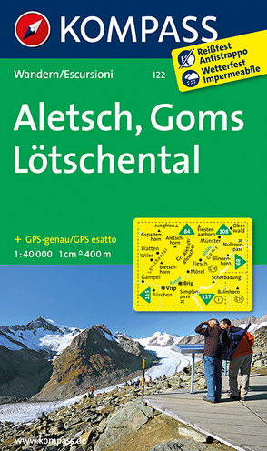 KOMPASS Wanderkarte Aletsch – Goms – Lötschental von KOMPASS-Karten GmbH