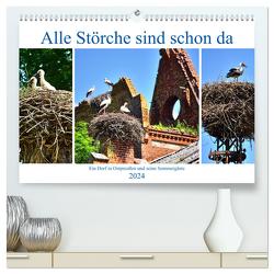 Alle Störche sind schon da – Ein Dorf in Ostpreußen und seine Sommergäste (hochwertiger Premium Wandkalender 2024 DIN A2 quer), Kunstdruck in Hochglanz von von Loewis of Menar,  Henning