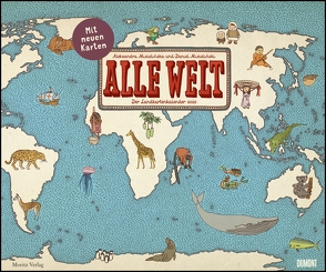 Alle Welt 2020 – Landkarten-Kalender von DUMONT– Kinder-Kalender – Querformat 58,4 x 48,5 cm von DUMONT Kalenderverlag, Mizielinska,  Aleksandra, Mizielinska,  Daniel