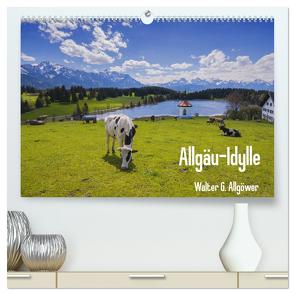 Allgäu-Idylle (hochwertiger Premium Wandkalender 2024 DIN A2 quer), Kunstdruck in Hochglanz von G. Allgöwer,  Walter