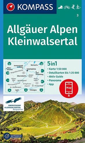 KOMPASS Wanderkarte Allgäuer Alpen, Kleinwalsertal von KOMPASS-Karten GmbH