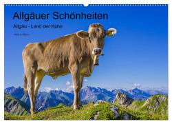 Allgäuer Schönheiten Allgäu – Land der Kühe (Wandkalender 2024 DIN A2 quer), CALVENDO Monatskalender von G. Allgöwer,  Walter