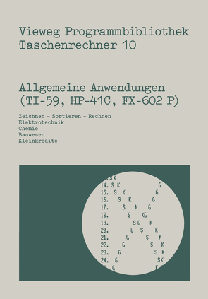 Allgemeine Anwendungen (TI-59, HP-41 C, FX-602 P) von Hoffmann,  Norbert