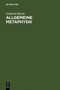 Allgemeine Metaphysik von Martin,  Gottfried