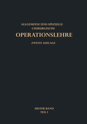 Allgemeine Operationslehre von Hegemann,  G.