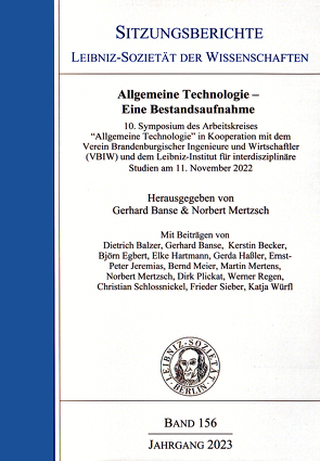 Allgemeine Technologie – Eine Bestandsaufnahme von Banse,  Gerhard, Mertzsch,  Norbert