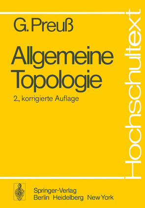 Allgemeine Topologie von Preuss,  G.